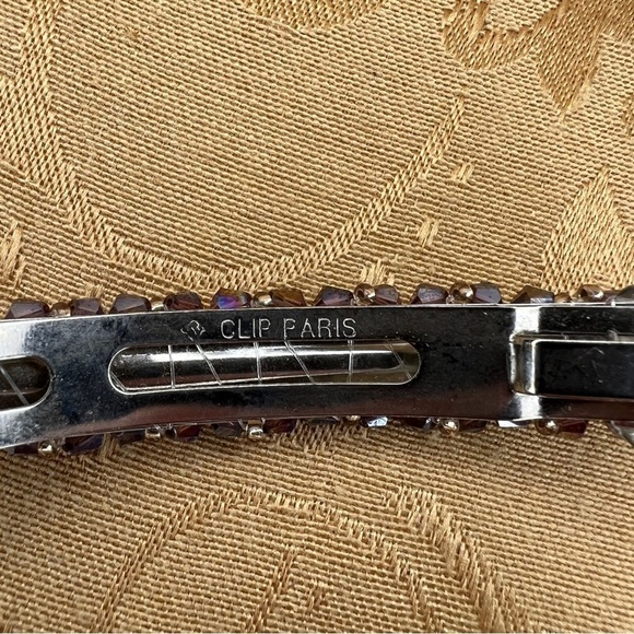 Set Of 3 Hair Accessories Lot Tortoise Glam Rhinestone Gemstone Clip In Event - Picture 11 of 12